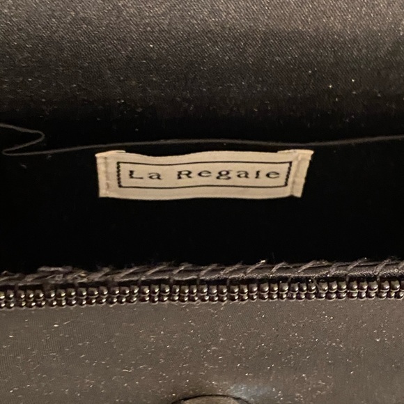 Vintage black beaded evening bag clutch purse box - Picture 8 of 10